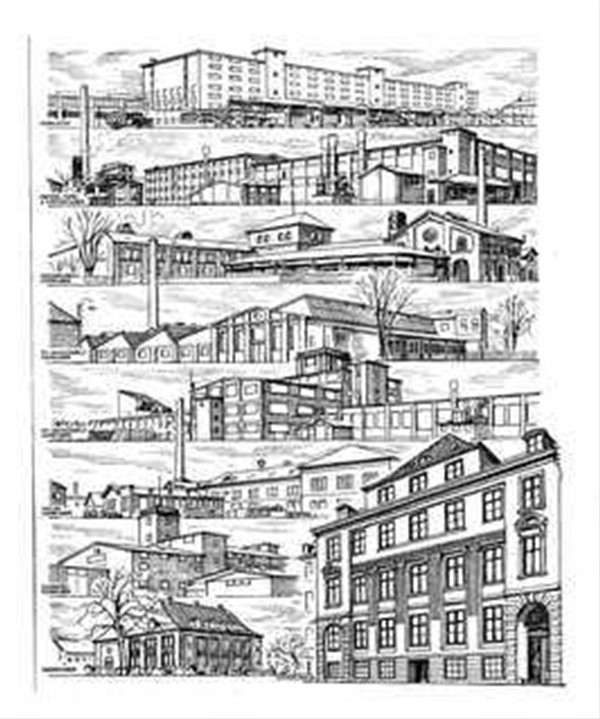 Litografi: De forenede Papirfabrikker (7 forskellige)